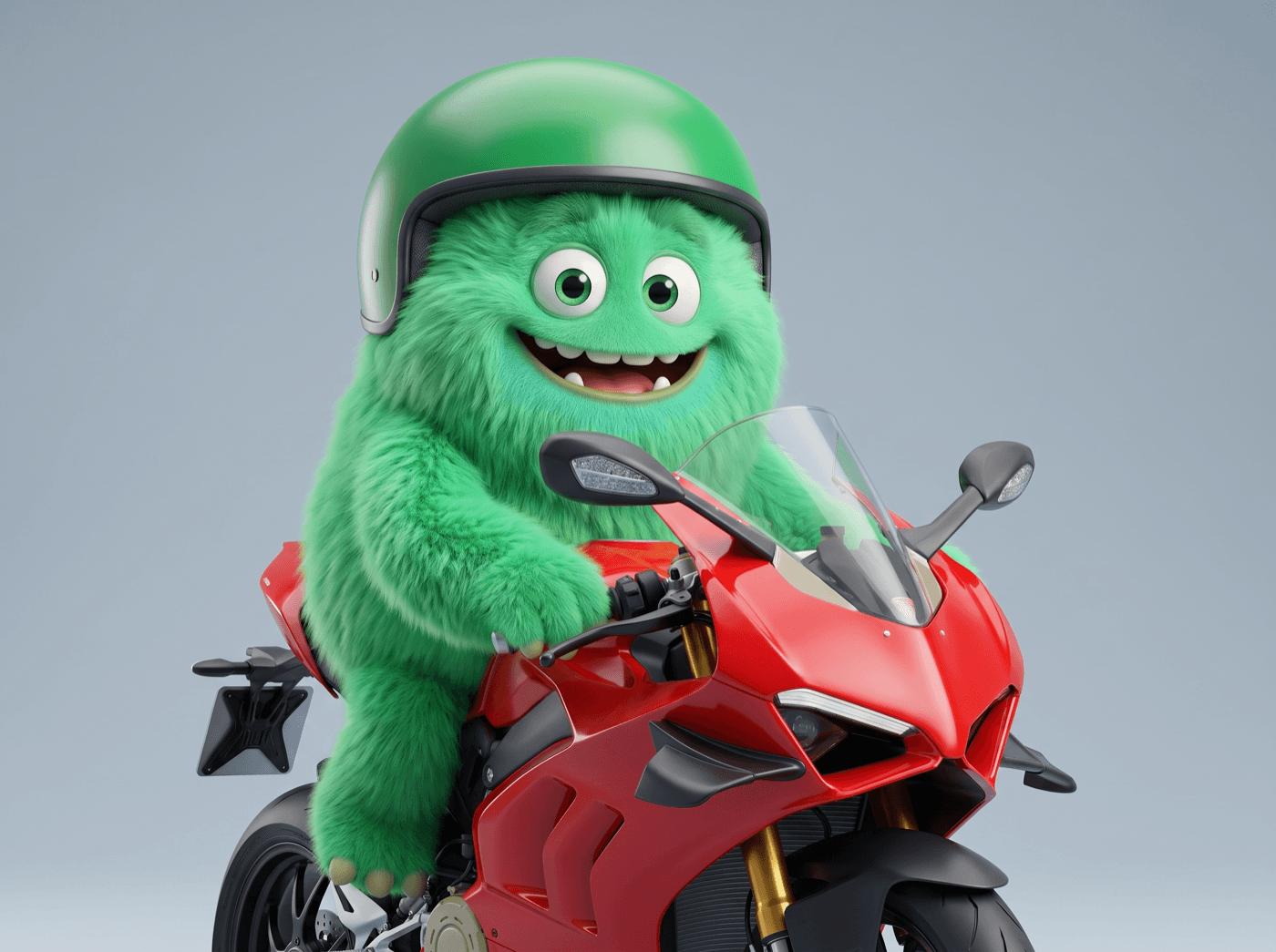 The CashPal mascot — motor bike loans