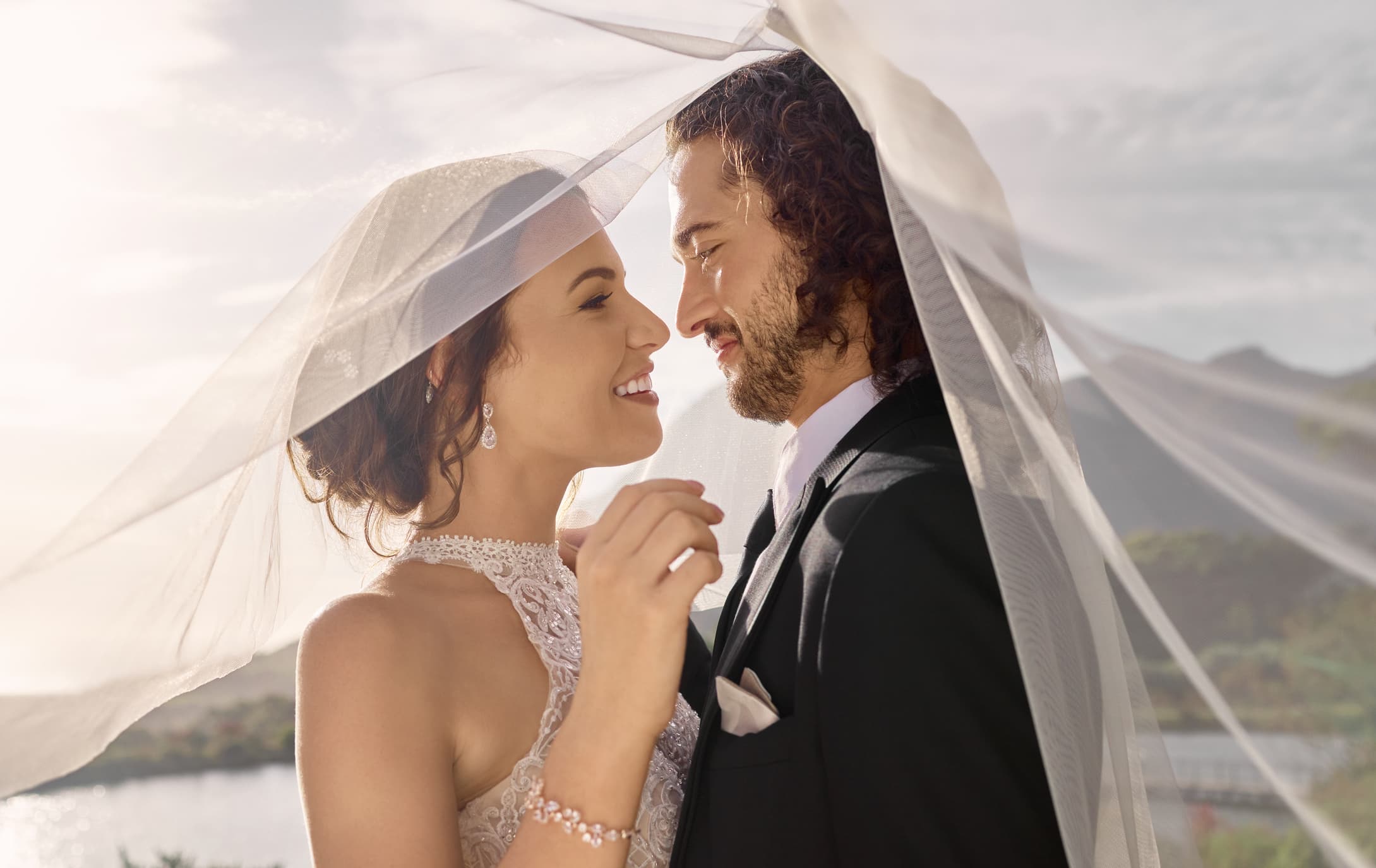 A newly-wed couple